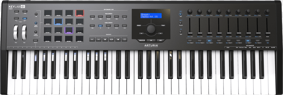 Arturia Keylab 61, Keyboard, Musical Instrument, Piano Free Png Download