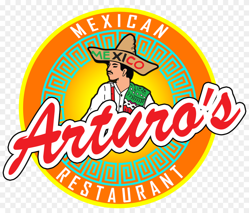 Arturos Tacos, Clothing, Hat, Logo, Person Free Transparent Png