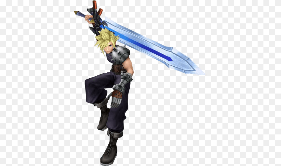 Artwork Cloud Final Fantasy Cloud Dissidia, Weapon, Sword, Person, Clothing Free Transparent Png