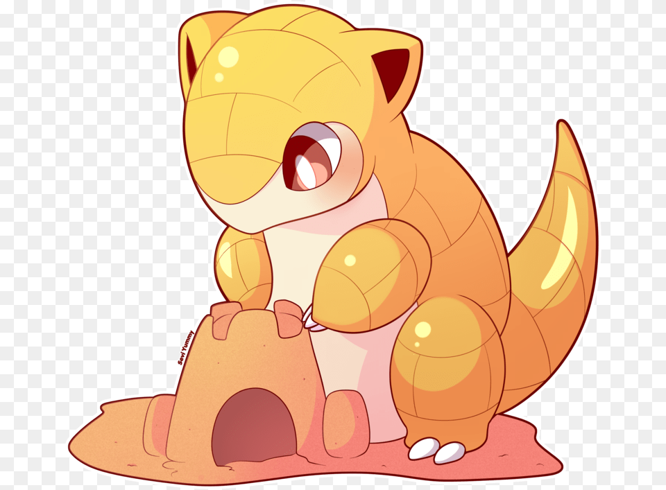 Artwork Featuring All Things From The Pokemon Universe Sandshrew Chibi Png