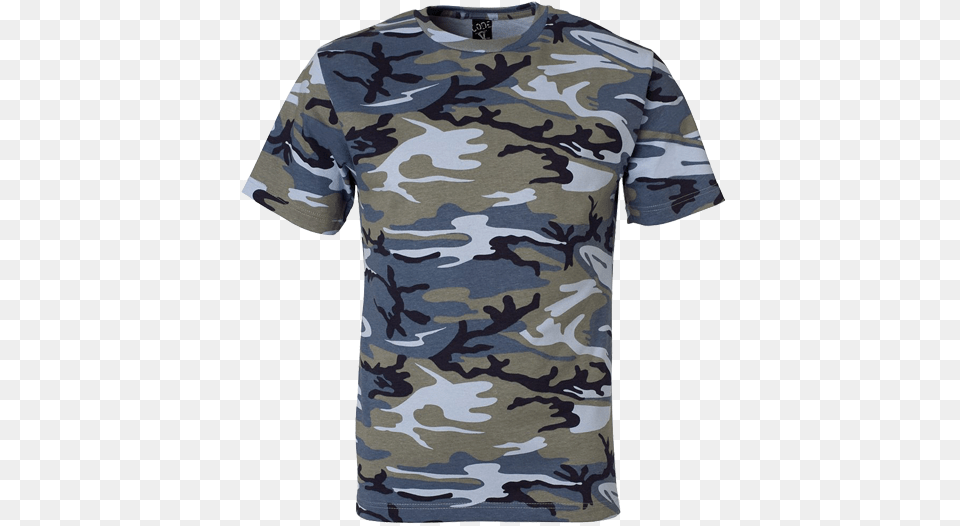 Artwork Front Print And Shipping In The Contiguous Jake Paul Blue Camo Shirt, Clothing, Military, Military Uniform, T-shirt Png