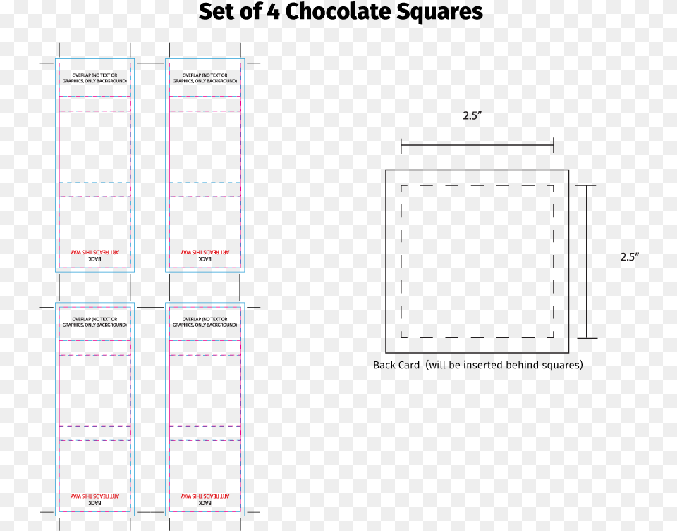 Artwork Layout 4 Piece Chocolate Squares Diagram, Cad Diagram Free Transparent Png