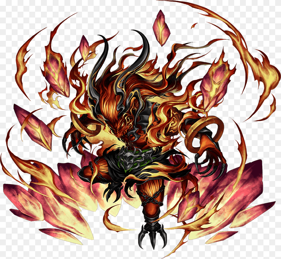 Artwork Of Ifrit Final Fantasy Brave Exvius Ifrit, Plant, Fire, Flame Free Png