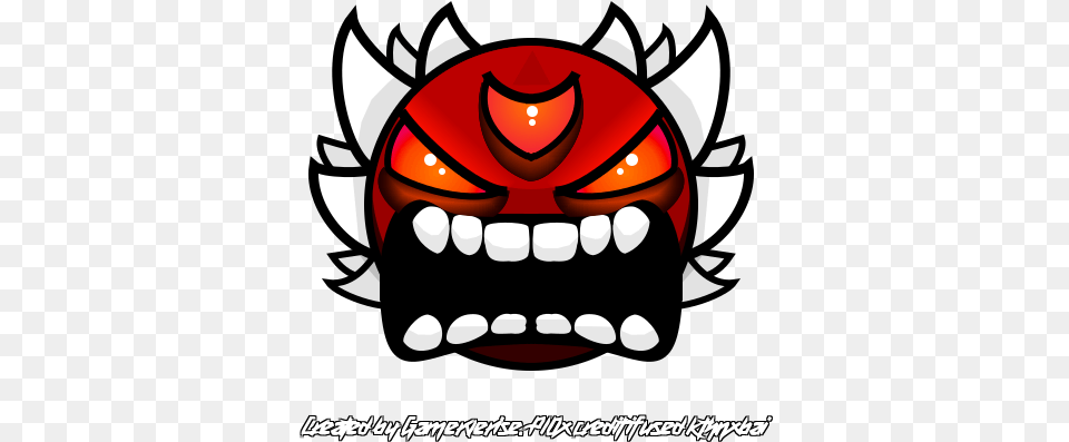 Artworkhey Guys I Created A Quotlegendary Demonquot Face Geometry Dash Demon Face, Body Part, Mouth, Person, Teeth Png