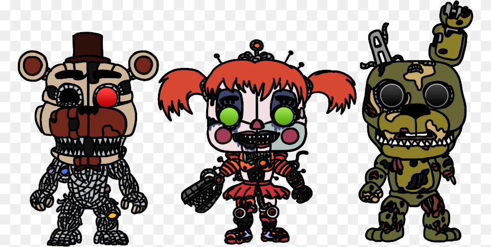 Artworki Fnaf 6 Funko Pop, Baby, Person, Robot Png Image