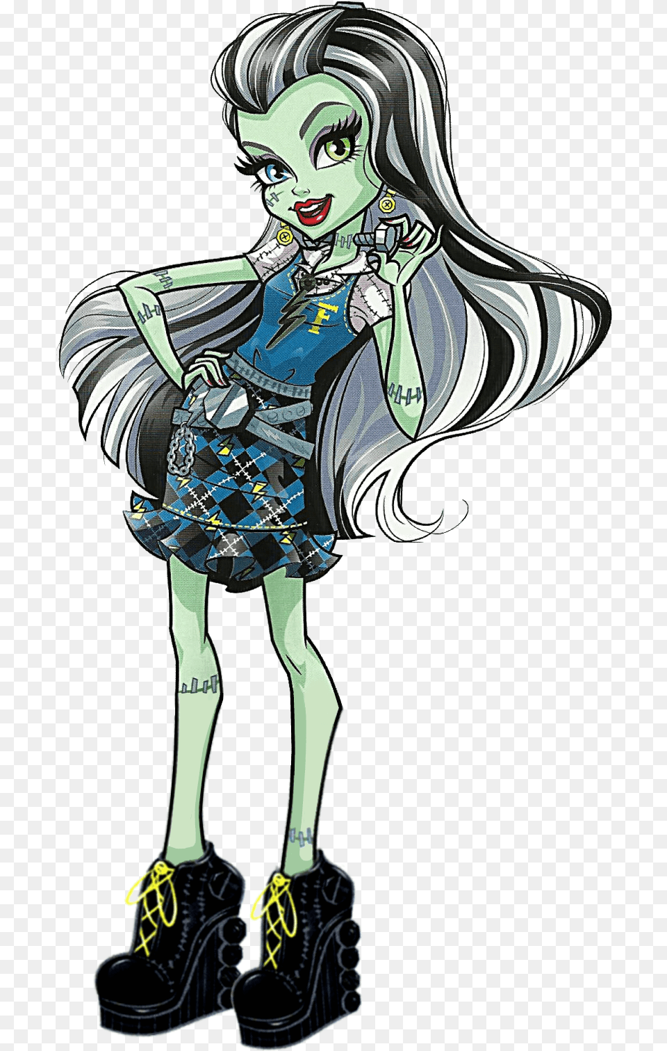 Artworkpng De Frankie Stein Monster High Ghoul Squad Dolls, Publication, Book, Comics, Adult Free Png Download
