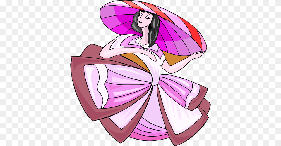 Arty Lady With Big Hat, Formal Wear, Publication, Fashion, Gown Png