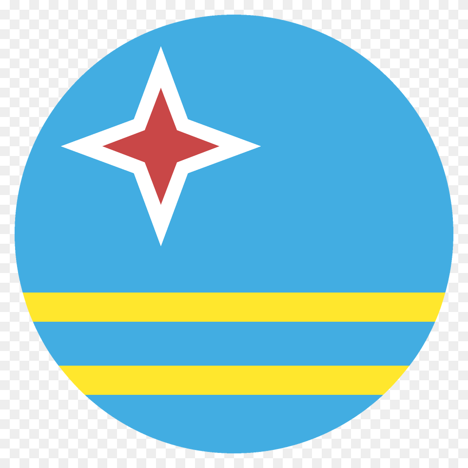 Aruba Flag Emoji Clipart, Star Symbol, Symbol Png