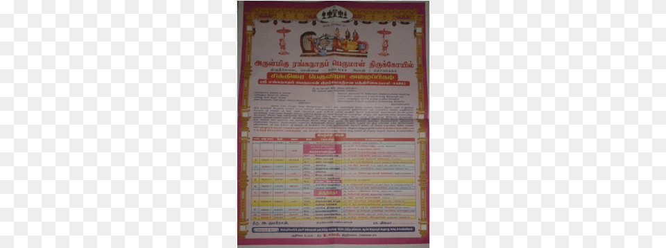 Arulmigu Ranganatha Perumal Chithirai Flyer, Text, Menu Png Image