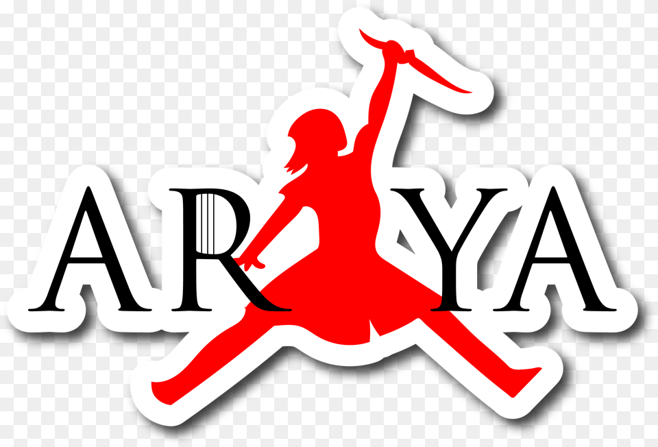 Arya Jumpman Sticker Stark, Logo, Dancing, Leisure Activities, Person Free Png Download