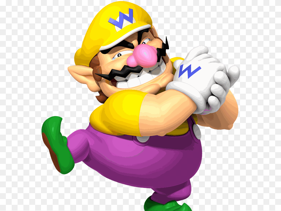 As Crooked As His Mustache The Complete Opposite Of Wario Mario Party, Baby, Person, Helmet Png Image