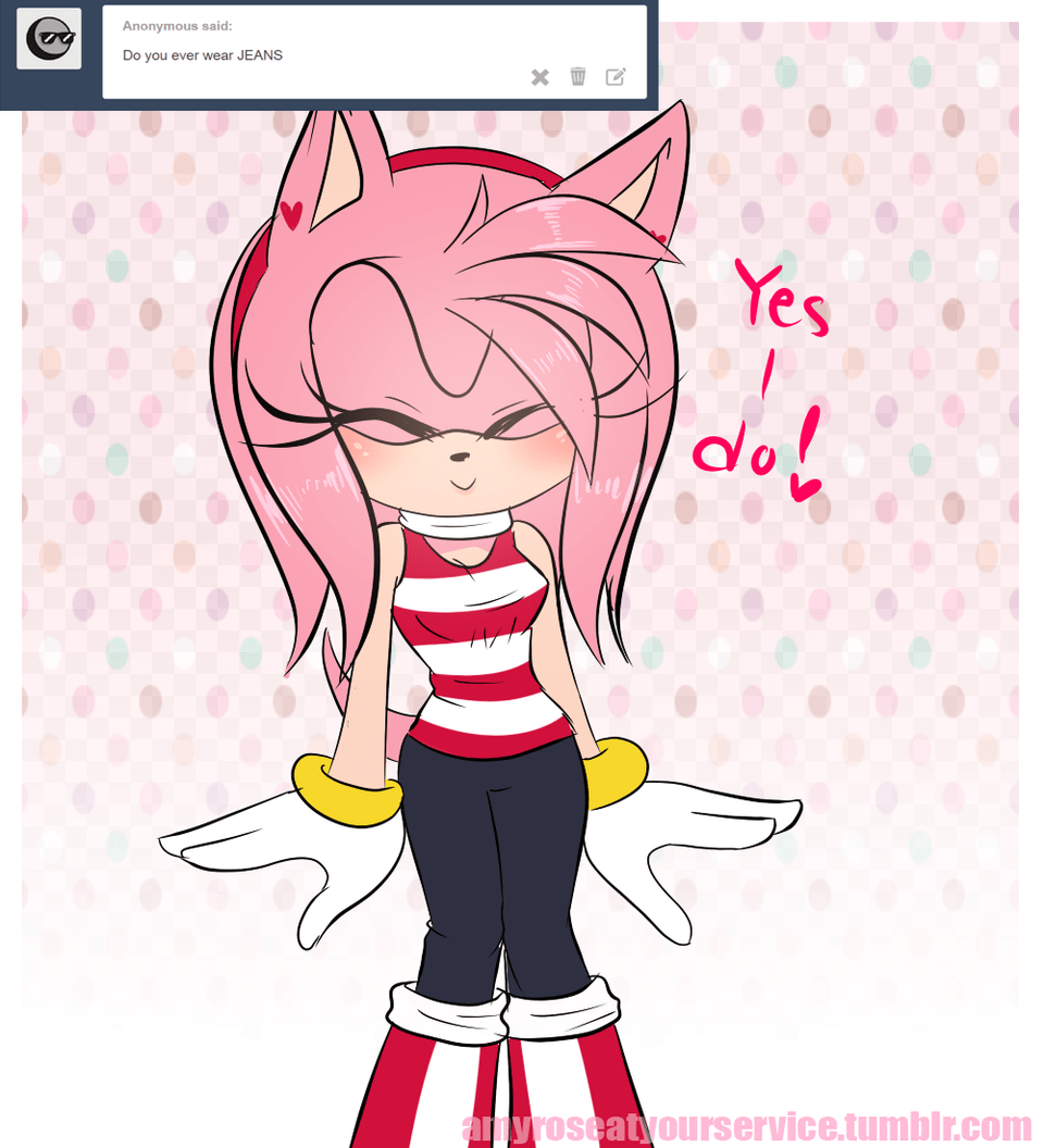As Much As Dresses Are Cute I Love To Wear Jeans Every Amy Rose Cute, Book, Comics, Publication, Person Png Image
