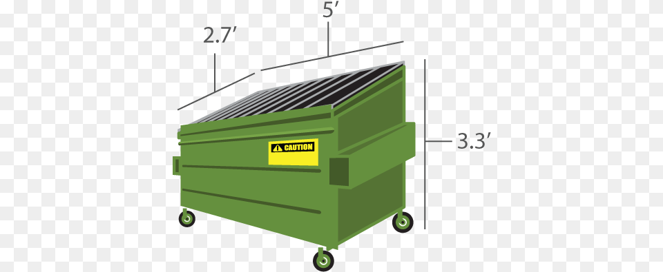 As Our Most Popular Size This Steel Dumpster Accommodates Cart, Box Free Transparent Png
