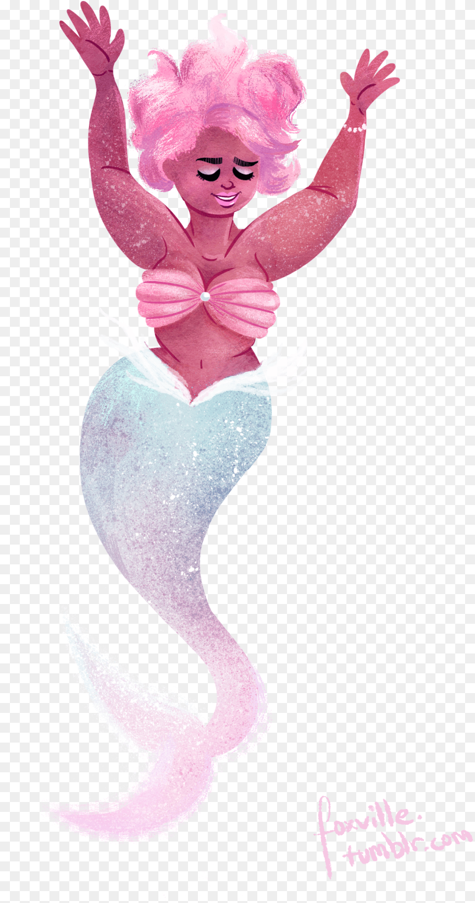 As Requested A Cute Chubby Mermaid With Pink Hair Mermaid, Baby, Person, Face, Head Png