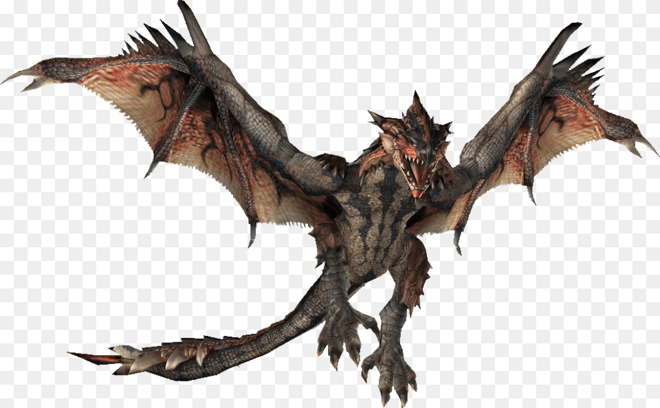 As Seen Here Monster Hunter World Rathalos No Background, Dragon, Animal, Dinosaur, Reptile Png Image