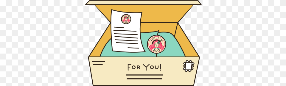 As We Go Along A Cute Care Package From Your Aunt Flo, Box, Cardboard, Carton Free Png Download