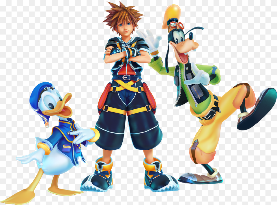 As We Know From The Recent A Fragmentary Passage Sora Donald Goofy Kingdom Hearts Png Image