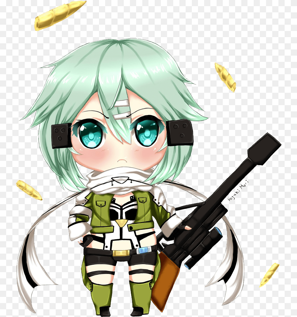 Asada Sinon Chibi, Book, Comics, Publication, Baby Png Image