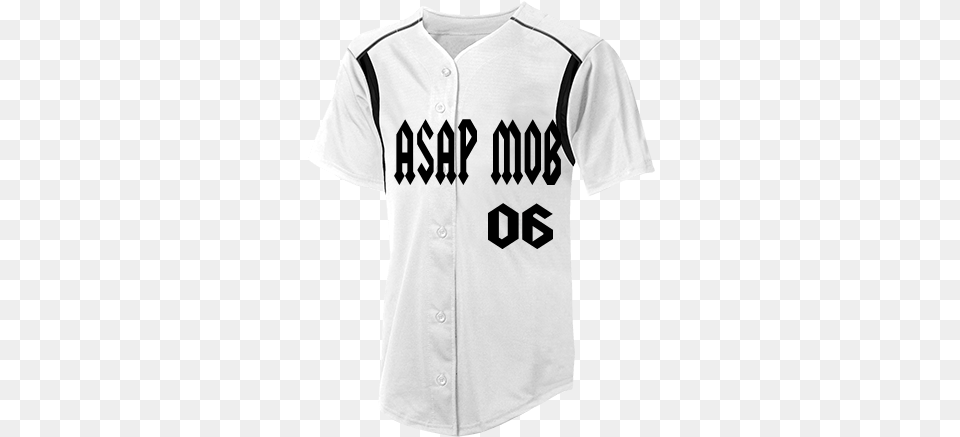 Asap Mob 06 Adult 100 Polyester Baseball Jersey Augusta Sportswear Baseball Uniform, Clothing, Shirt, T-shirt, People Png Image