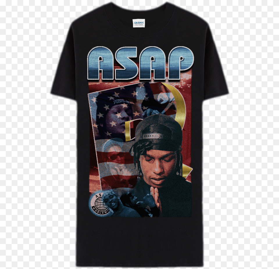 Asap Rocky Ss, Clothing, T-shirt, Adult, Male Free Transparent Png
