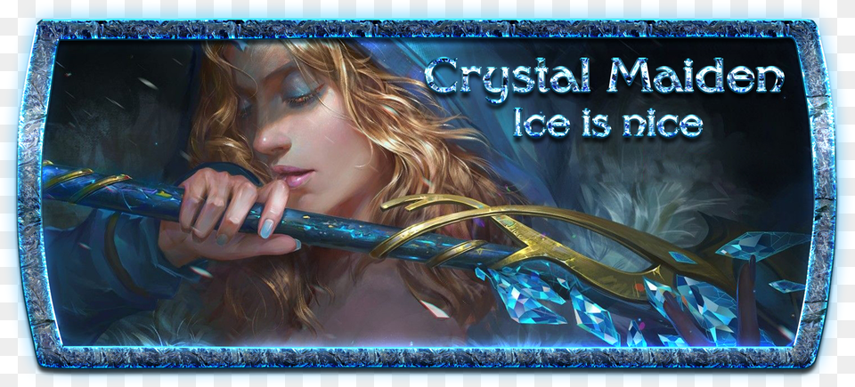 Ascendant Crystal Maiden Art, Weapon, Sword, Adult, Person Png