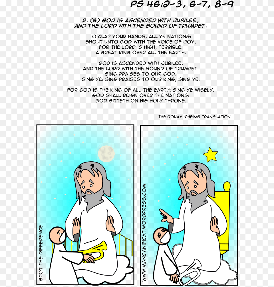 Ascension Of Our Lord Psalms Cartoon, Book, Comics, Publication, Baby Free Png