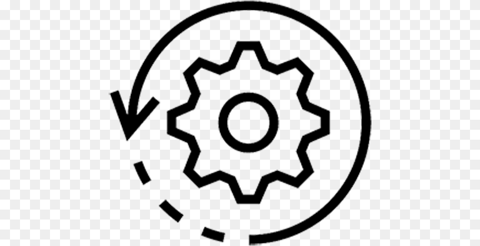 Aseptic Technician Settings Icon Thin, Machine, Gear, Wheel, Spoke Png Image