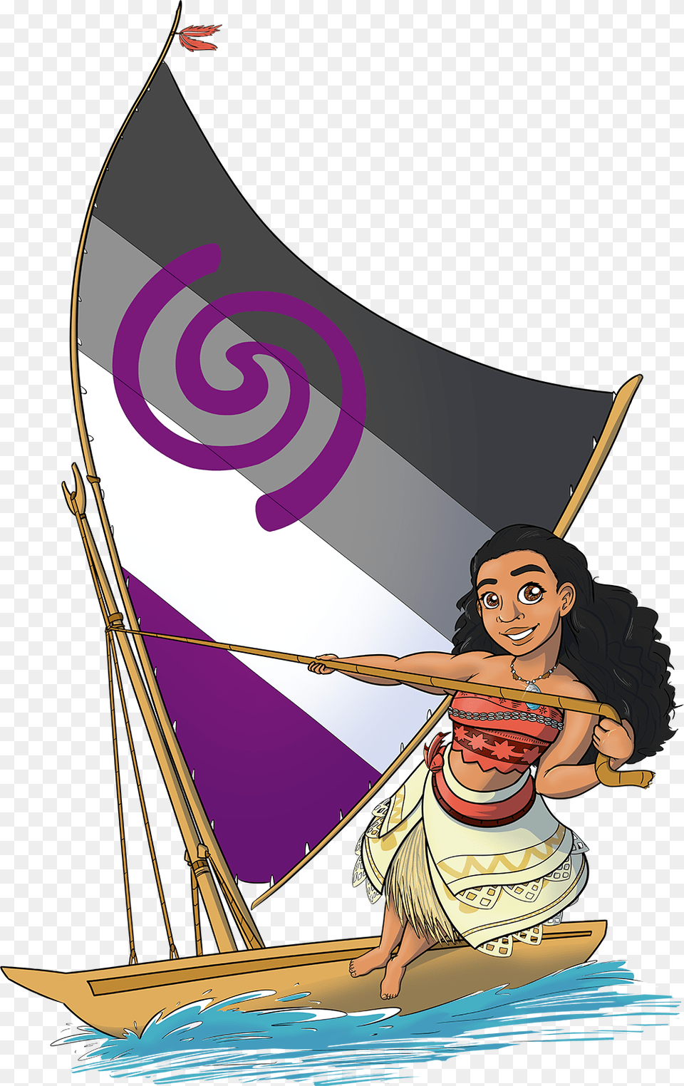 Asexual Pride Moana So I39ve Got This Long List Of Illustration, Adult, Person, Female, Woman Png Image