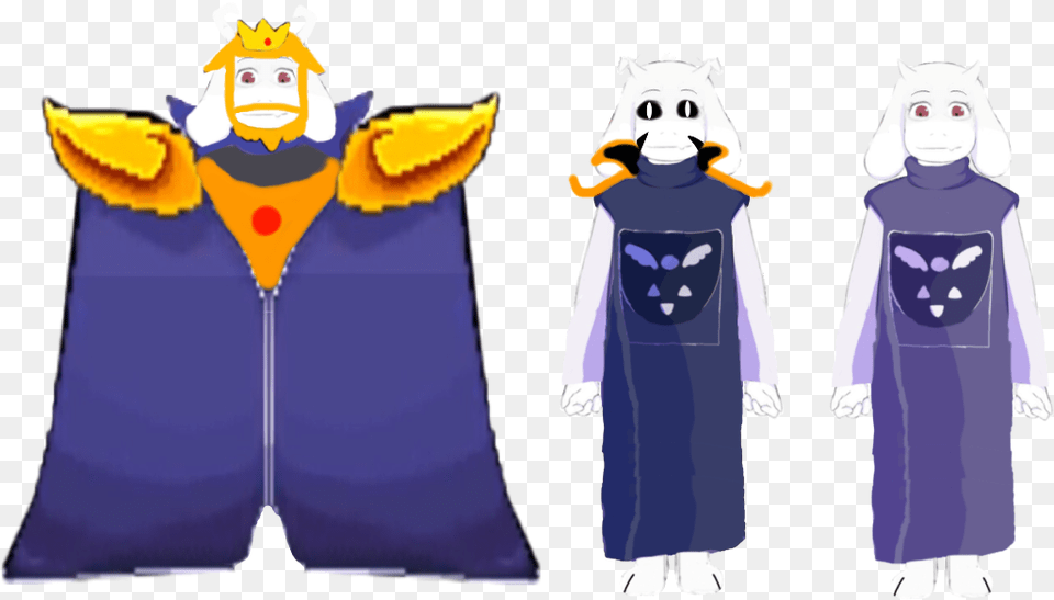 Asgore And Toriel And Asriel Full Body Alternate Ending Cartoon, Baby, Person, Adult, Bride Png