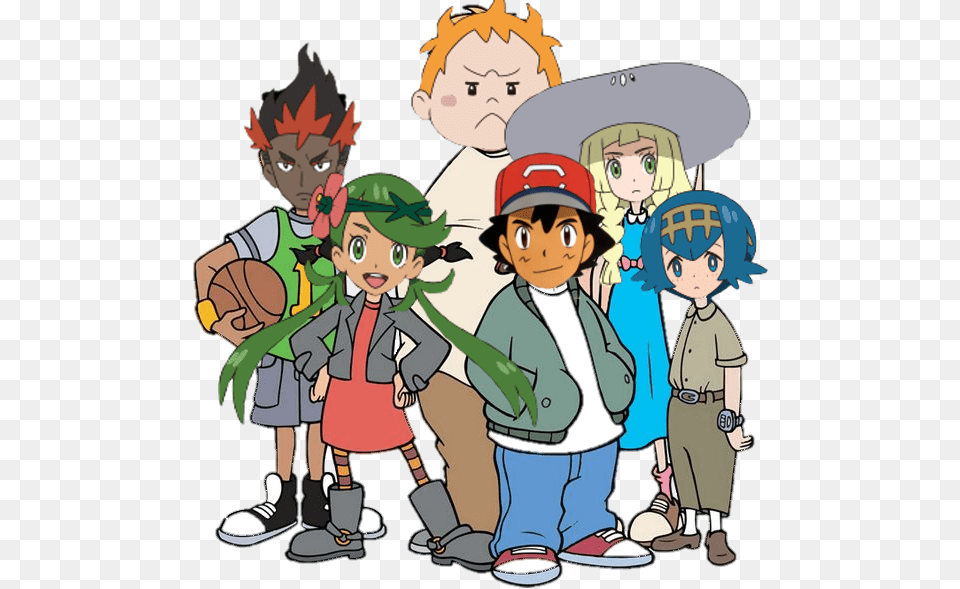 Ash And Co As The Recess Gang Sun And Moon Know Your Meme, Book, Publication, Comics, Baby Free Png
