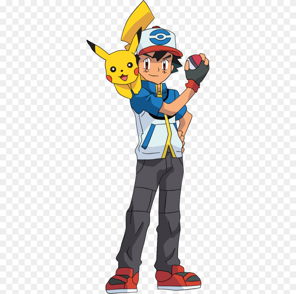 Ash And Pikachu, Boy, Person, Child, Male Free Png