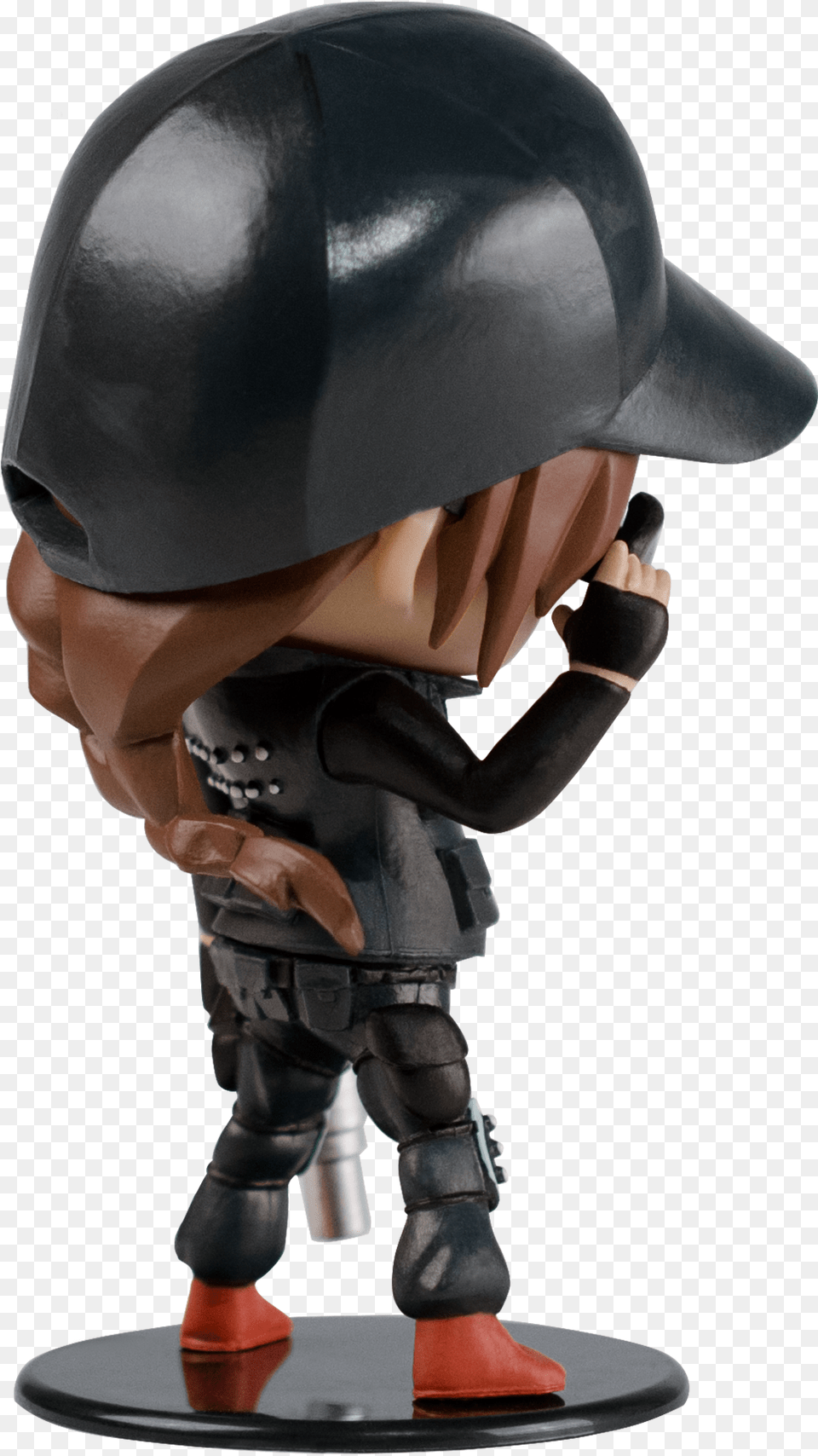 Ash Back Rainbow Six Siege Chibi Figurine Ash Figure, Helmet, Clothing, Hardhat, Person Free Transparent Png