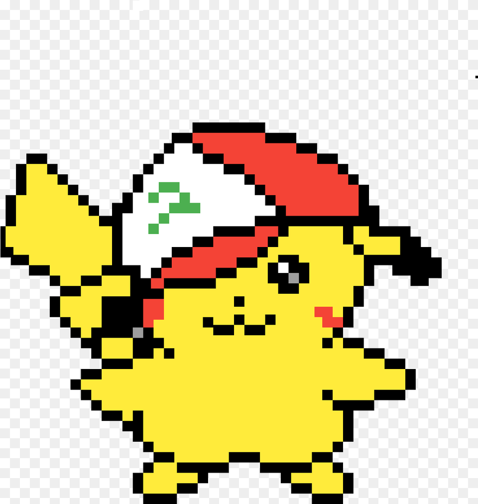 Ash Hat Pikachu Pikachu With Hat Pixel Art Png Image