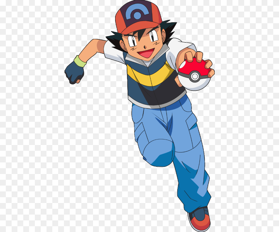Ash Holding Pok Ball Ash Holding A Pokeball, Baby, Person, Face, Head Free Png Download