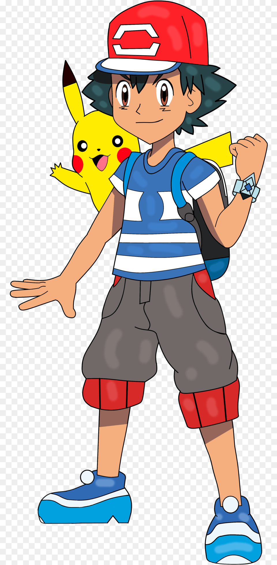 Ash Ketchum And Pikachu By Ash Ketchum, Baby, Person, Book, Comics Free Transparent Png