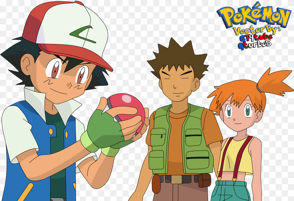 Ash Misty Brock Ketchum, Book, Comics, Publication, Person Png Image