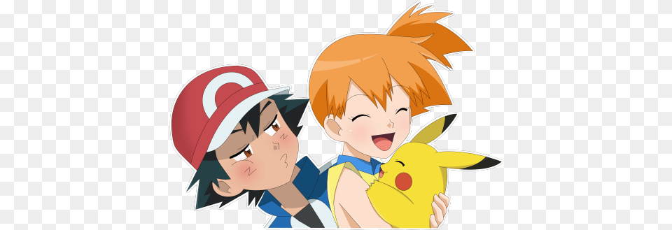 Ash Pikachu And Misty Pokemon Ash Pikachu And Misty, Face, Head, Person, Baby Free Transparent Png