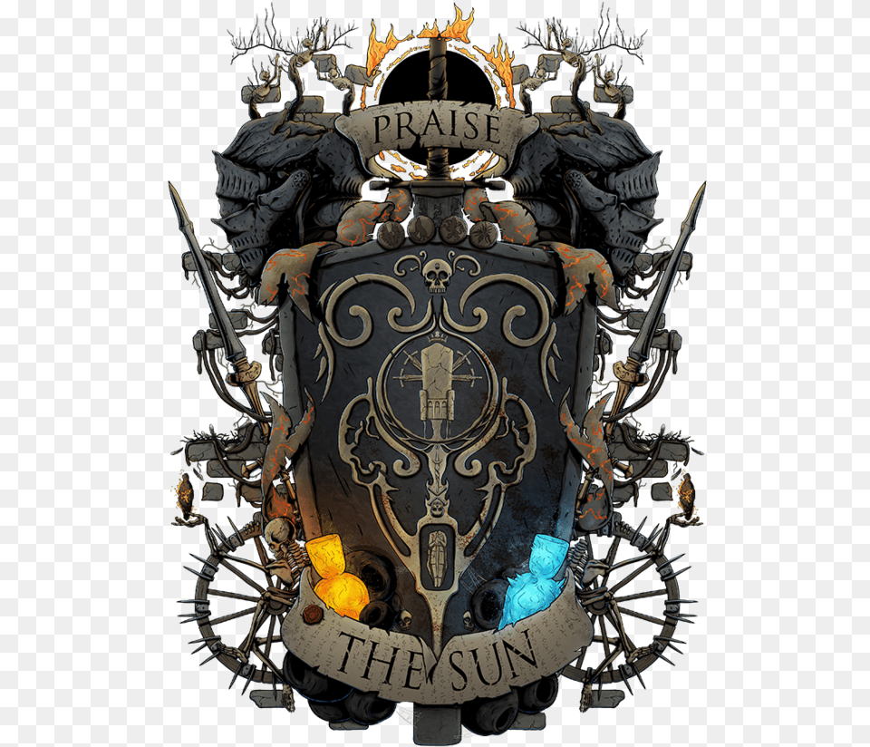 Ash To Embers Dark Souls Shirt, Emblem, Symbol, Armor, Machine Free Png