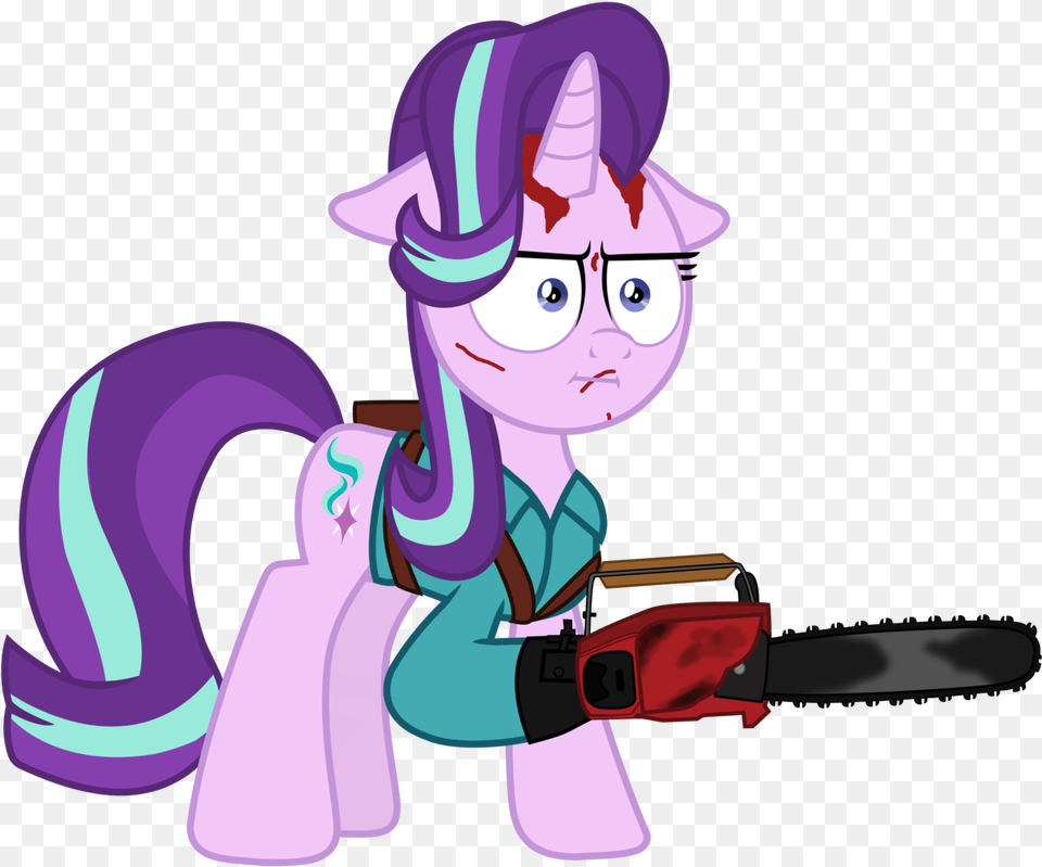 Ash Williams Blood Chainsaw Starlight Glimmer Evil Dead, Baby, Person, Face, Head Png