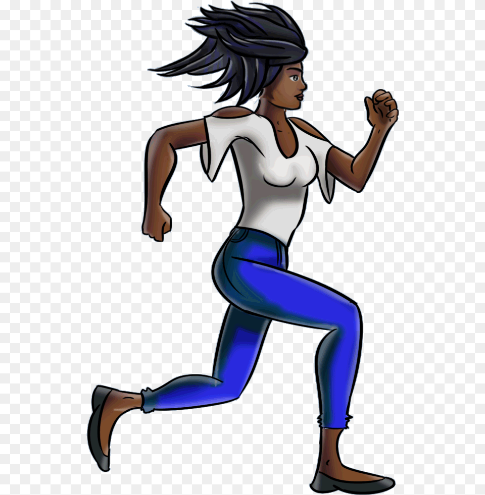 Ashe Animation Run Cycle Steven Gerdts Cartoon, Adult, Publication, Person, Pants Png Image
