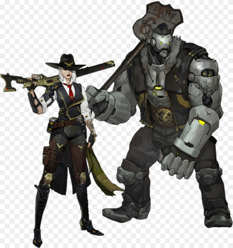 Ashe Overwatch Ashe And Bob, Person, Adult, Male, Man Free Transparent Png