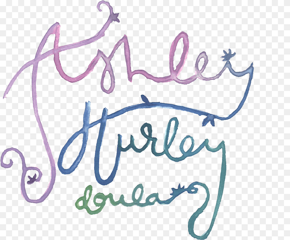 Ashley Hurley Doula Logo Pink Watercolor Ashley Hurley Doula, Handwriting, Text Png Image