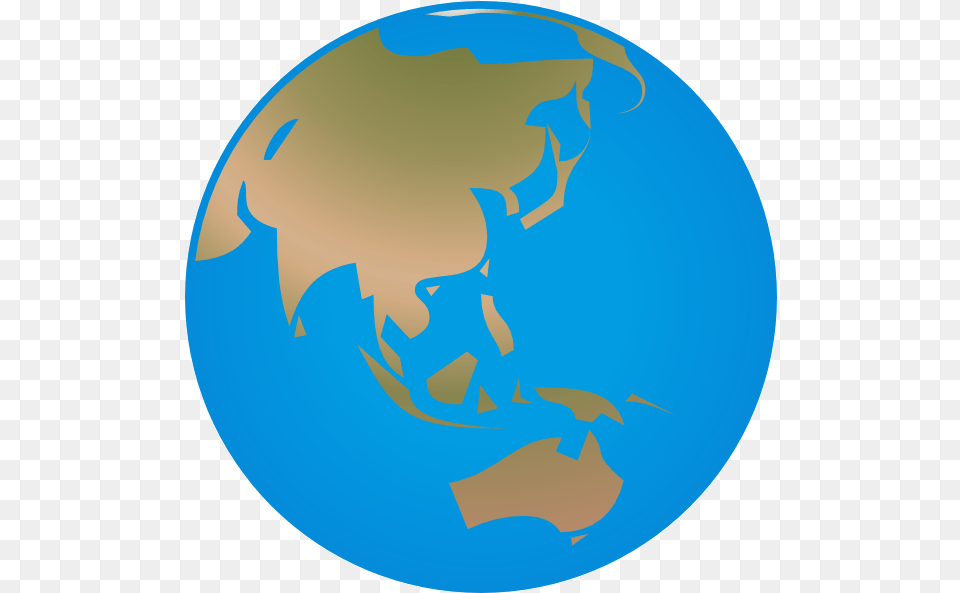 Asia Cartoon Planet Earth With Australia, Astronomy, Globe, Outer Space Png
