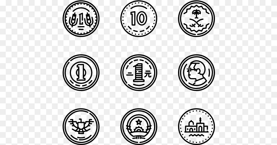 Asia Coins Mountain Icon Vector, Gray Free Transparent Png