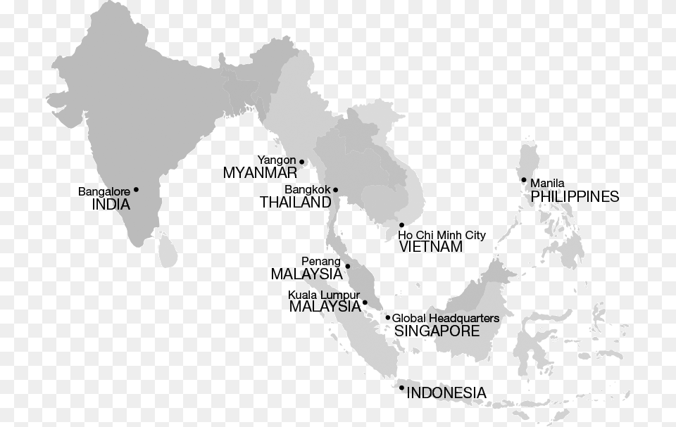 Asia Map Philippines To Thailand Map, Chart, Plot, Atlas, Diagram Free Png