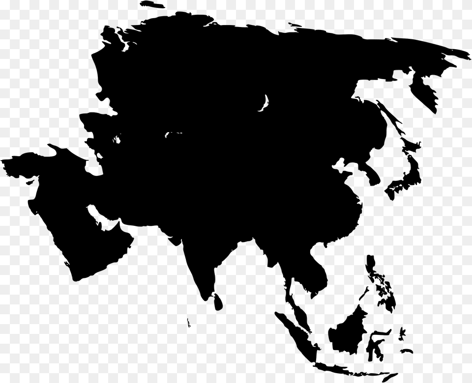Asia Silhouette, Chart, Plot, Map, Atlas Png Image