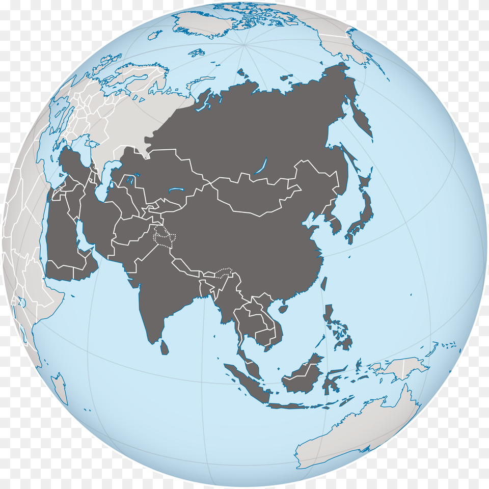Asia Vector Earth Asia On A Globe, Astronomy, Outer Space, Planet, Plate Png Image