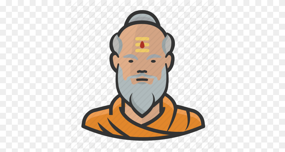 Asian Beard Buddhist Monk Icon, Portrait, Photography, Person, People Free Png Download