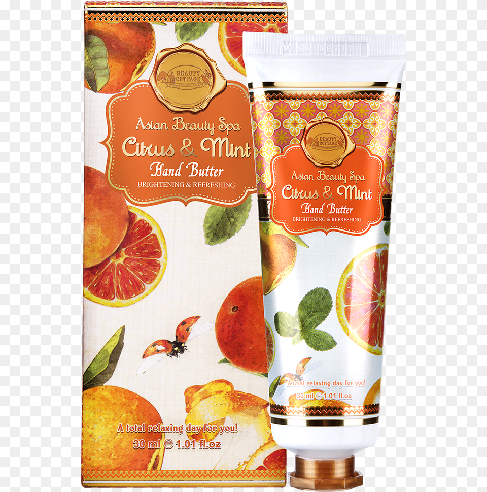 Asian Beauty Spa Citrus Amp Mint Hand Butter, Bottle, Produce, Plant, Orange Free Transparent Png