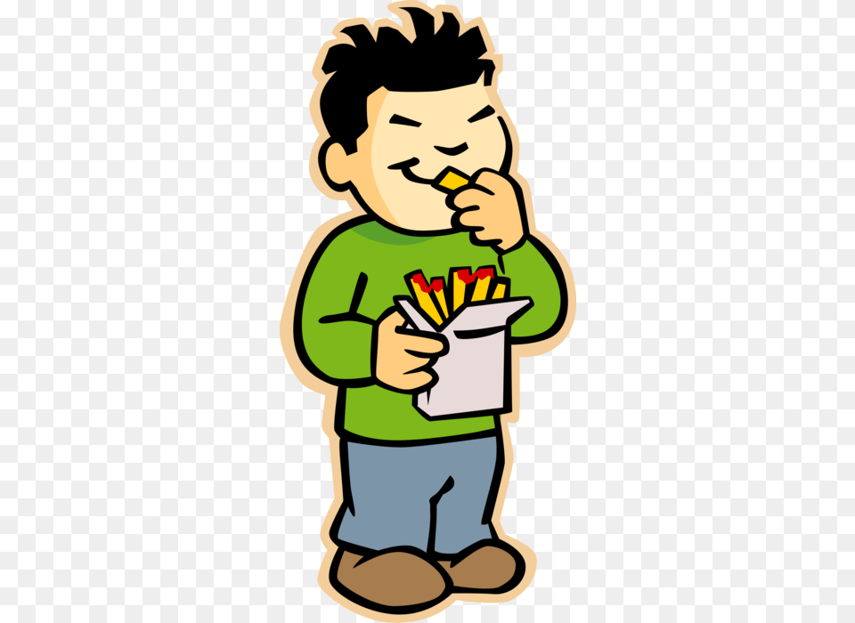 Asian Boy Eats French Fries, Baby, Person, Face, Head Free Png